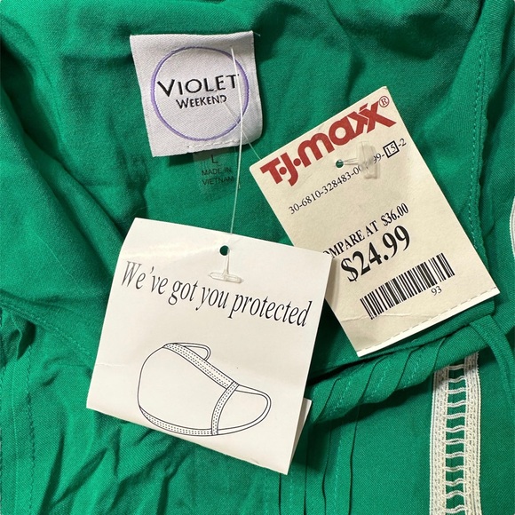 NWT Green Midi Dress, Size L - Picture 3 of 3